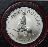 1996C Australia Dollar - Kangaroo 1 Ounce Silver