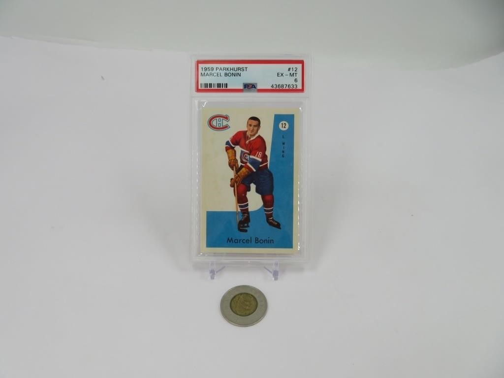 Marcel Bonin 1959 Parkhurst , carte hockey gradée