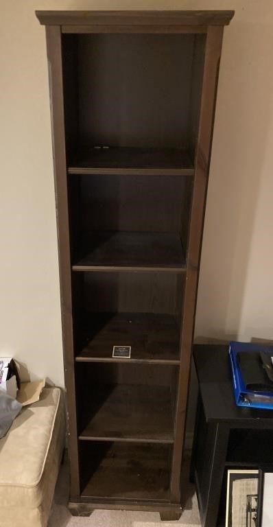 Tall Slender Wooden Book Shelf 1/2