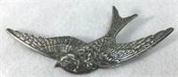 Fantastic 1900's circa sterling silver bird pin