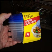 6PK SMALL ROUND CONTAINERS