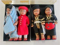 4 Vintage Celluloid Dolls, 4in Tall