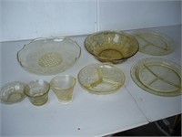 Vaseline Depression Glass 1 Lot