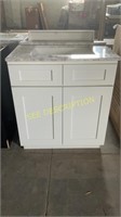 30" White shaker vanity with top