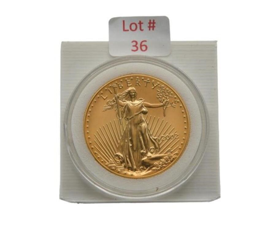 2002 1oz Fine Gold $50 Coin
