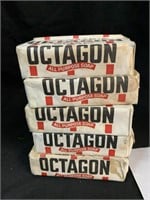 5 VINTAGE COLGATE OCTAGON SOAP BARS IN ORIGINAL