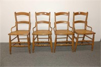 4 Caned Seated Chairs