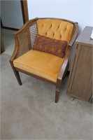 70s Modern Orange Cane Chair