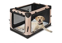 32inch Collapsible Dog Crate (Beige)