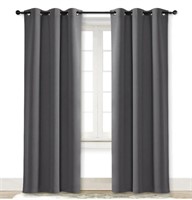 (1pc) NICETOWN Gray Curtain Blackout Drape Panel