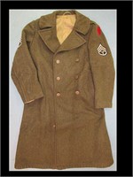 GI HEAVY WOOL COAT WITH REPRODUCTION RANK AND