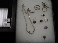 Group of sterling jewelry, several with