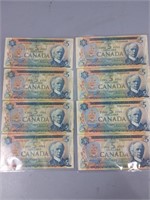 1972 Canadian Five Dollar Bills