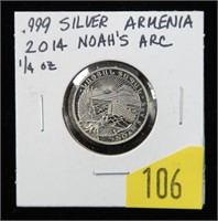 .999 Silver 1/4 oz. America 2014 Noah's Arc