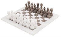 Radicaln Marble Chess Set 15 Inches Grey Oceanic