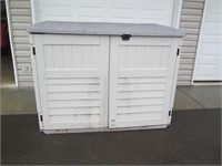 Suncast outdoor storage cabinet