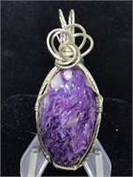 Sterling Silver Pendant With Purple Stone 2
