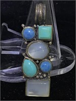 Sterling Silver Pendant with turquoise and Opal