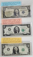 3 Bills-Silver Certificate/Barr Note/ $2 Note