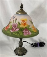 Small Reverse Painted Lamp