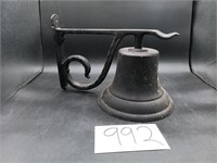 Iron Bell=12" long, bell to wall bracket
