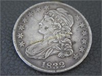 Capped Bust 1832 Silver Half Dollar