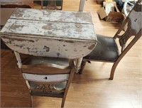 Antique Drop Leaf Table & 4 Shaker Chairs