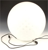 LARGE SPHERE GLASS LAMP WITH FROSTED POLKA DOTS