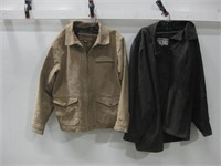 Two Leather Jackets Both Sz M Pre-Owned