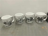4 John Deere mugs