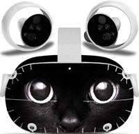 Skin Wrap Decal for Oculus Quest 2, Black Cat