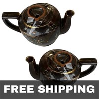 Qty 2 Vintage Japanese Moriage Teapot