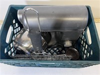 Metal Cookware and Crate