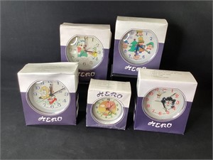 5 Hero Alarm Clocks in Original Boxes