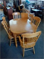 Beautifully Detailed Wood Dining Room Table with