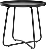 *Outdoor Side Table 17.72x17.72x17.72" Black