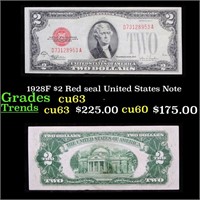 1928F $2 Red seal United States Note Grades Select