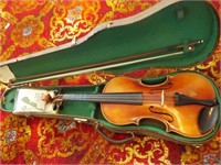 Early violin with bow and case Karl Meisel