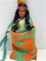 Vintage Native American Doll in Papoose