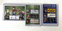 3 Larry Bird Iconic Ink basketball cards