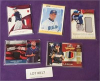 5 DIFF. NUMBERED AND/OR JERSEY BASEBALL CARDS
