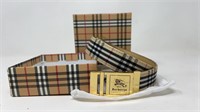 Fashion Belt Plaid In Manner of Burberry