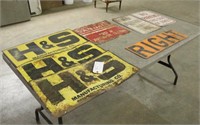 (7) Assorted Metal Signs