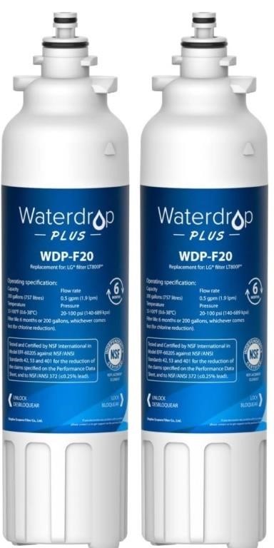 (new)(2-pack) Waterdrop WD-F20 ADQ73613401 NSF