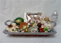 Christmas Basket FULL of Tree Ornaments