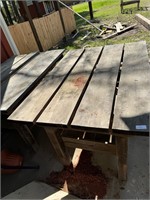 WOODEN WORK TABLE 36"X41"X58"