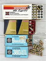 190rds 380 auto ammunition: Winchester (85gr HP),