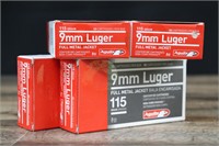 4 New Boxes of Aguila 9mm Luger 115 Gr (200 Rds)