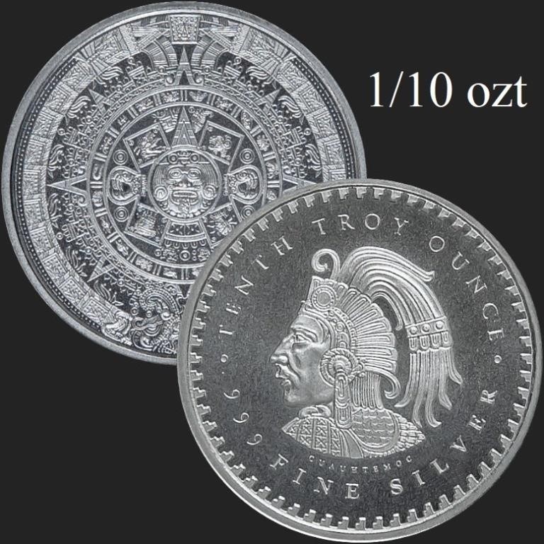 1/10oz .999 Silver GSM Aztec Round