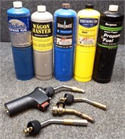 (5) LP / Propane Fuel Cylinders & Torches